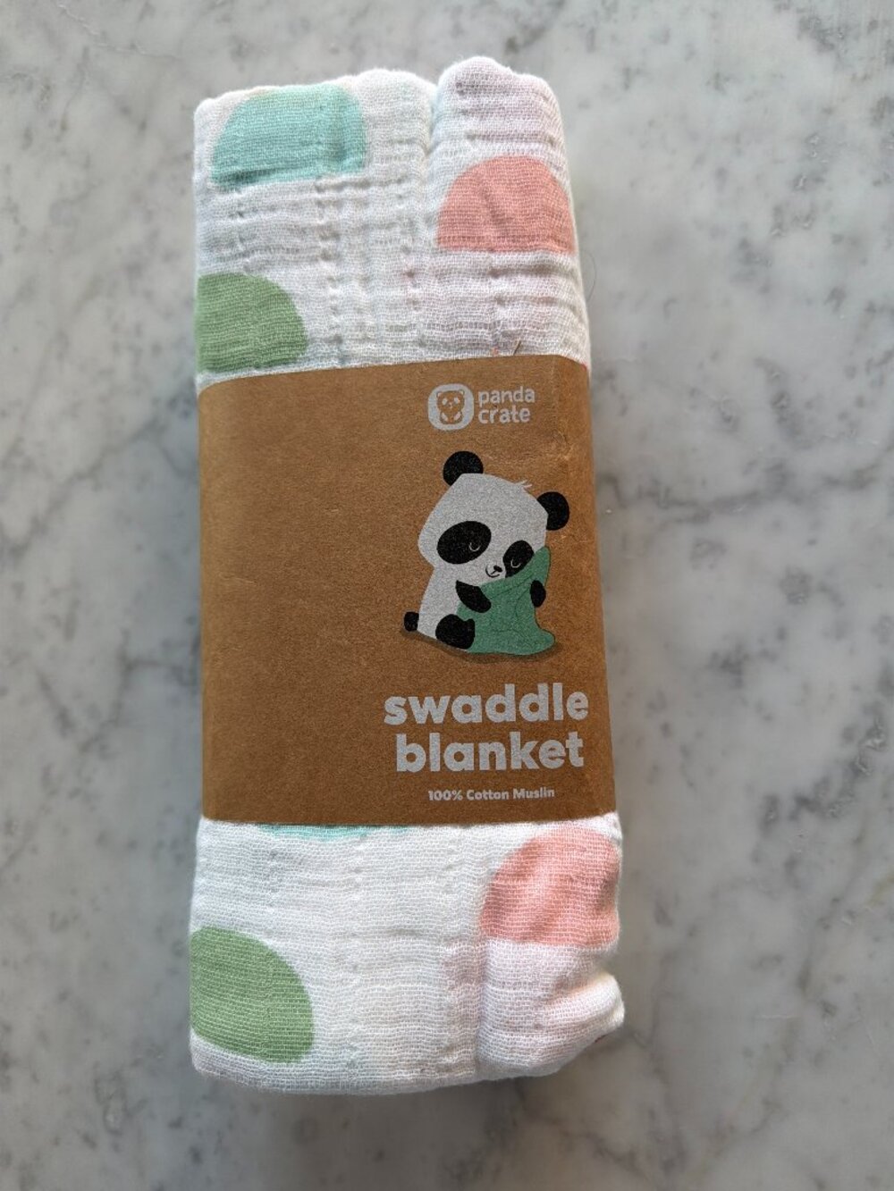 KiwiCo Panda Crate "Bond with Me" Swaddle Blanket (NWT)